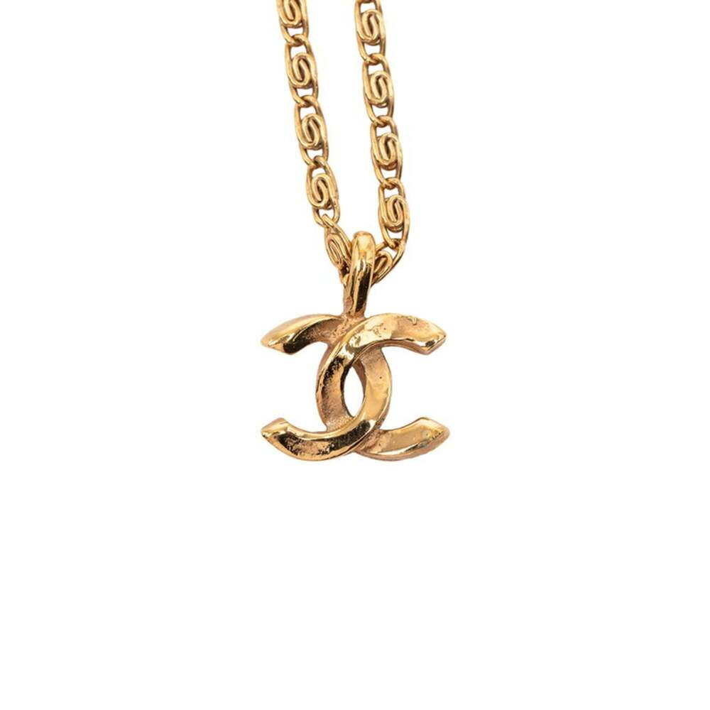 CHANEL Authentic Gold Logo Necklace - Picture 2 of 6